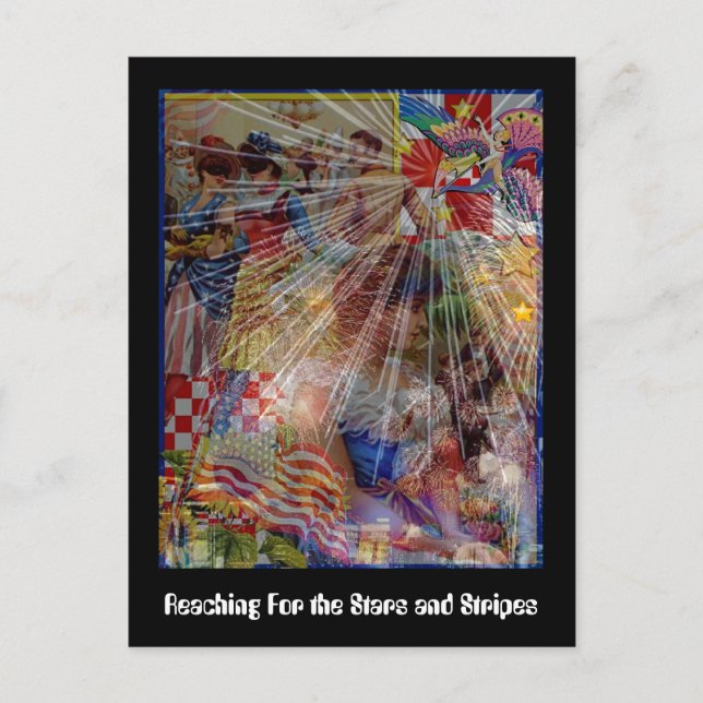 Reaching For The Stars And Stripes Postcard (Front)