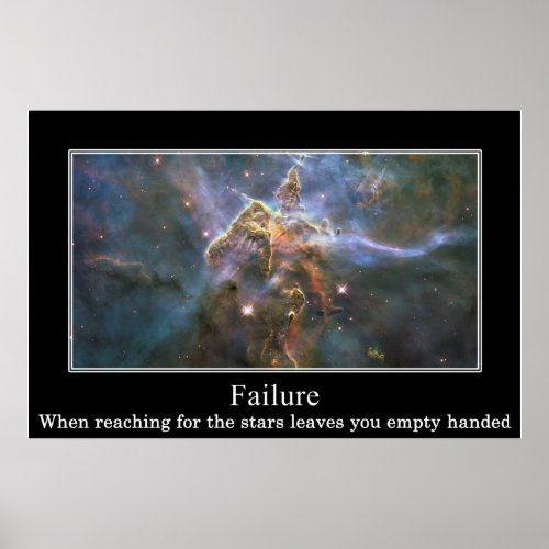 Reaching for the stars can leave you empty handed poster