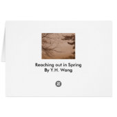 Reaching Out in Spring/Love Card (Back Horizontal)