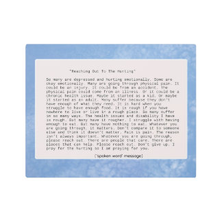 Reaching Out To The Hurting With Photo Background Metal Print