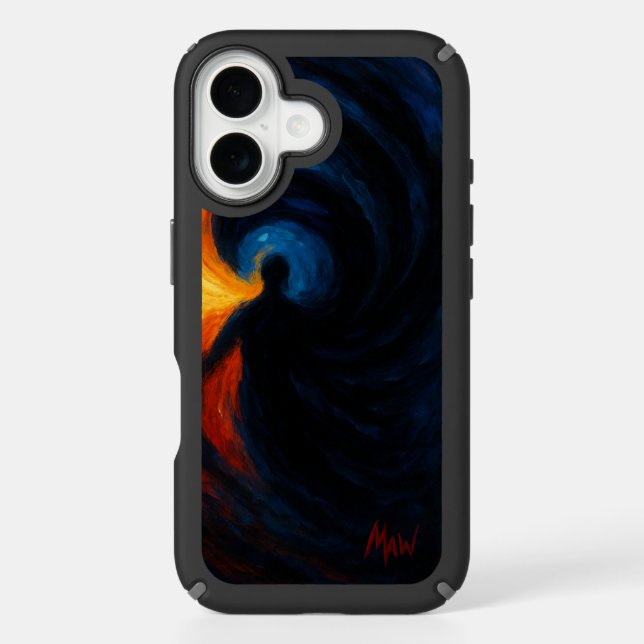 “Reaching the Light — Abstract Oil Silhouette” Speck iPhone Case (Front)