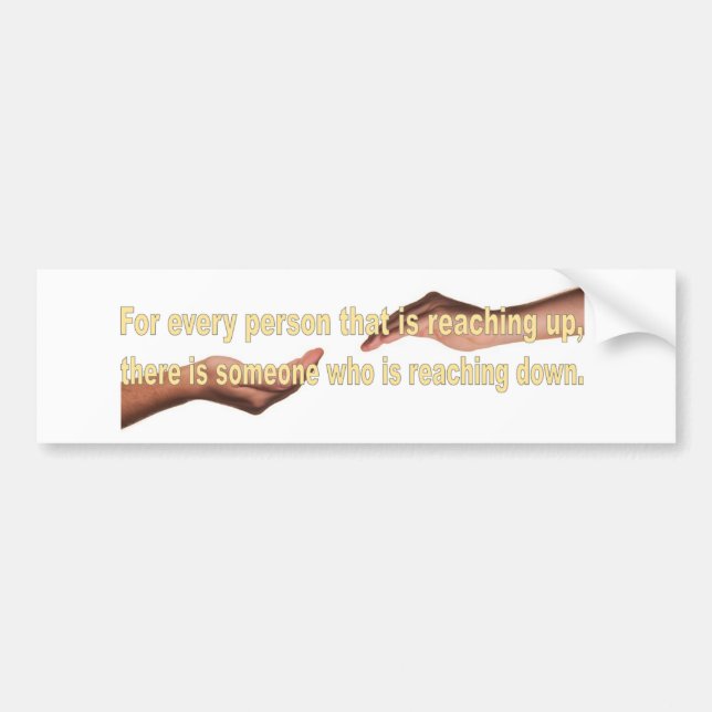 Reaching Up Bumper Sticker (Front)