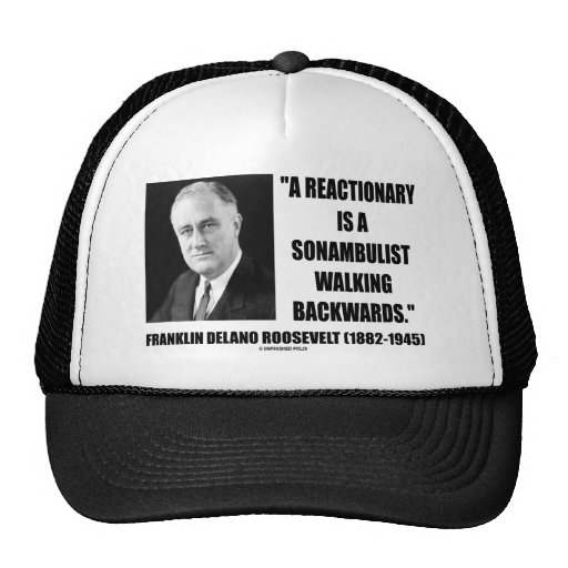 Reactionary Sonambulist Walking Backwards Trucker Hats | Zazzle