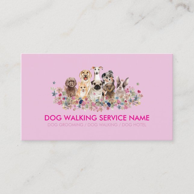 Reactive Dog Trainer Anxiety Support Business Card (Front)