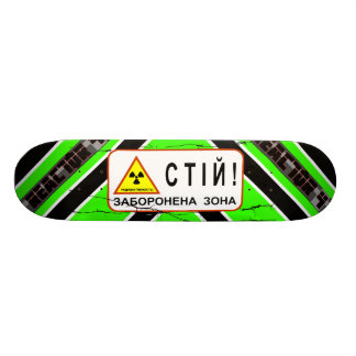 Reactor 4 - "ACTRAD" Chernobyl Radiation Warning Skateboard Deck