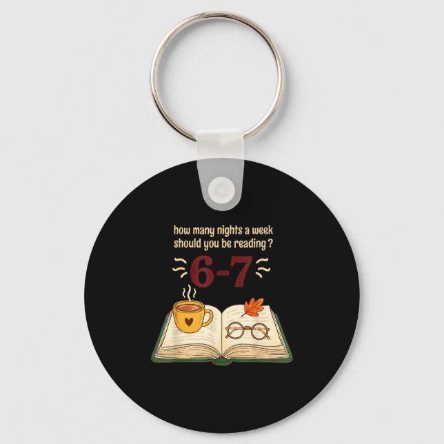 Read 6–7 Nights Funny Reading  Keychain (Front)