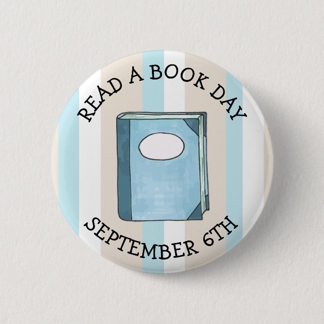 Read a Book Day September 6th Holidays Button (Front)