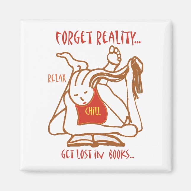 READ a book - forget reality Magnet (Front)