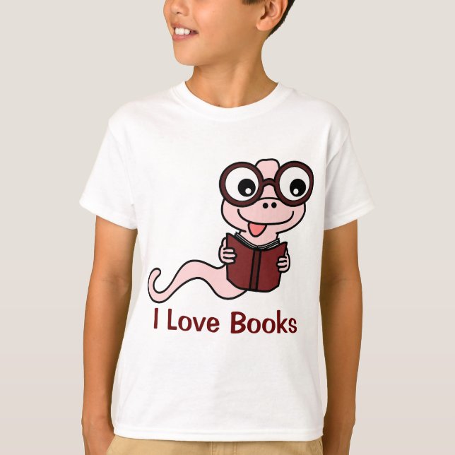 Read a Book Month: I Love Books T-Shirt (Front)
