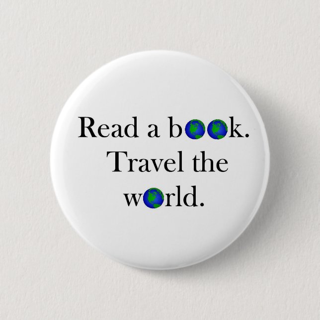 Read a book Travel the World Button (Front)