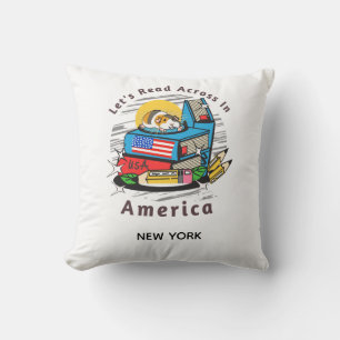 Read across America hamster Throw Pillow