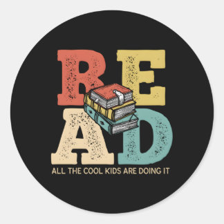 Read All The Are Reading Book Readers Classic Round Sticker