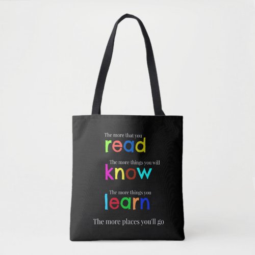 Read and learn tote bag