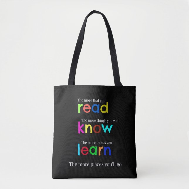 Read and learn tote bag (Front)