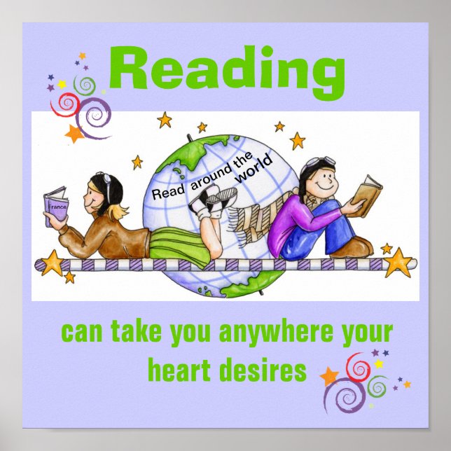 Read Around the World Literacy Poster (Front)