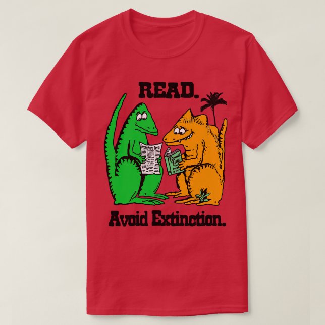 Read Avoid Extinction T-Shirt (Design Front)