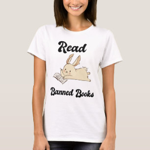 Read Banned Books Adorable Rabbit T-Shirt