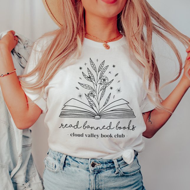 Read Banned Books Blooming Floral Personalized T-Shirt (Creator Uploaded)