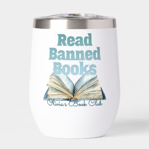 Read Banned Books Book Club Thermal Wine Tumbler