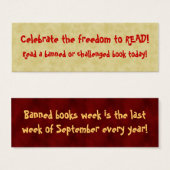 Read banned books Bookmarks (Front & Back)