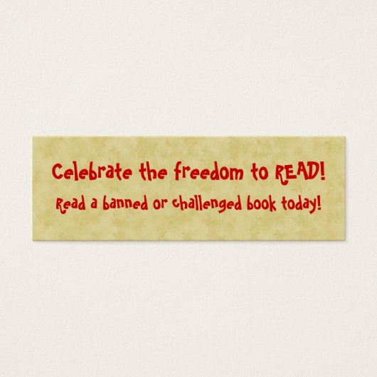 Read banned books Bookmarks (Front)