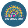 Read Banned Books Borkworm Reading Motivational Classic Round Sticker