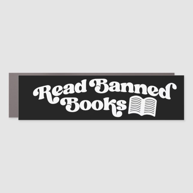 Read Banned Books Bumper Car Magnet (Front)