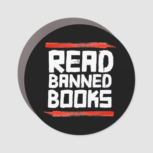 READ BANNED BOOKS CAR MAGNET