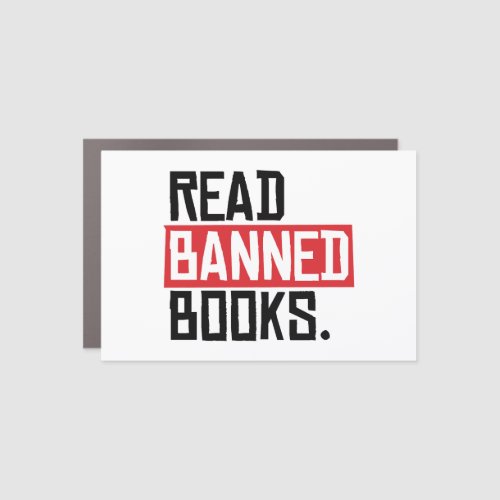 Read Banned Books Car Magnet