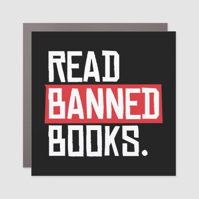 Read Banned Books Car Magnet (Front)