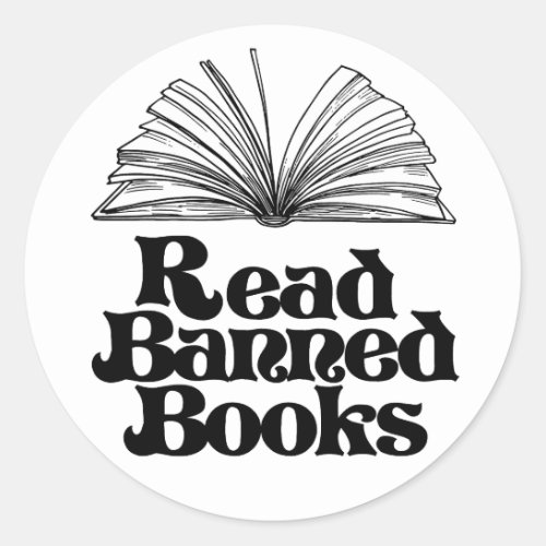 Read Banned Books Classic Round Sticker
