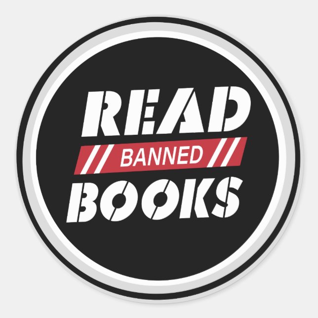 Read Banned Books Classic Round Sticker (Front)