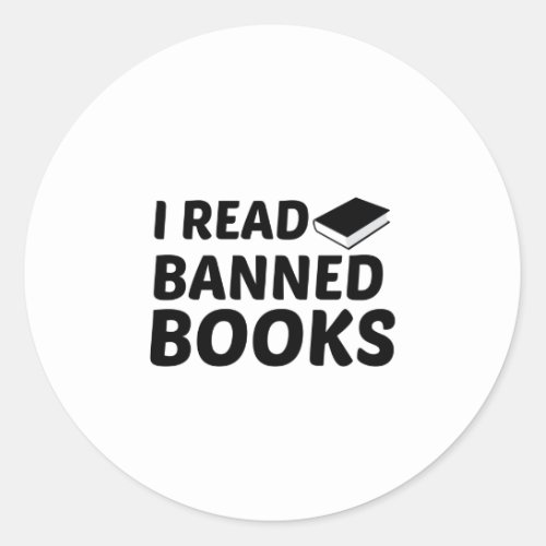 READ BANNED BOOKS CLASSIC ROUND STICKER