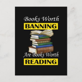 Read Banned Books Librarian Bookworm Book Reader Postcard by packratgraphics at Zazzle