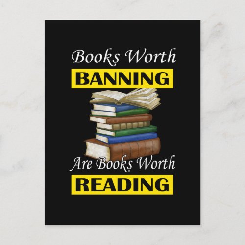 Read Banned Books Librarian Bookworm Book Reader Postcard