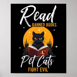 Read Banned Books Pet Cats Fight Evil Read Banned  Poster