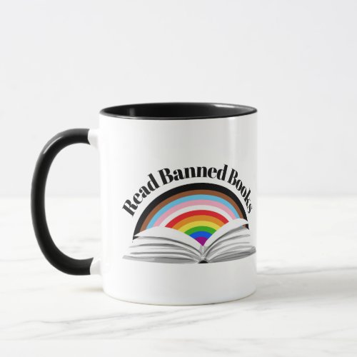 Read Banned Books Progress Pride Mug