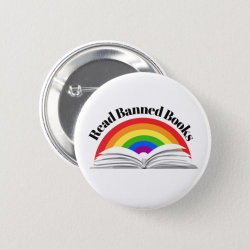 Read Banned Books Rainbow Button