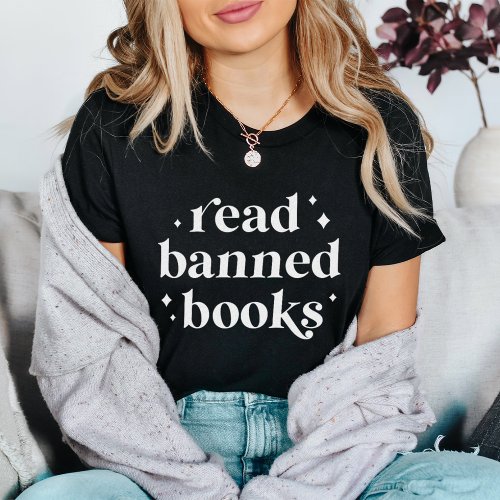 Read Banned Books Retro Lettering T_Shirt