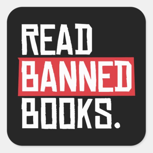 Read Banned Books Square Sticker