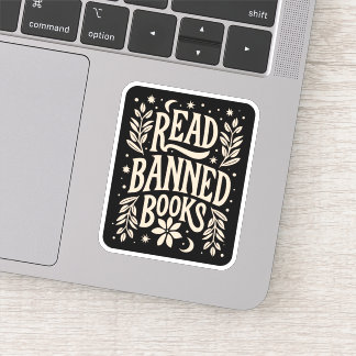 Read banned books sticker