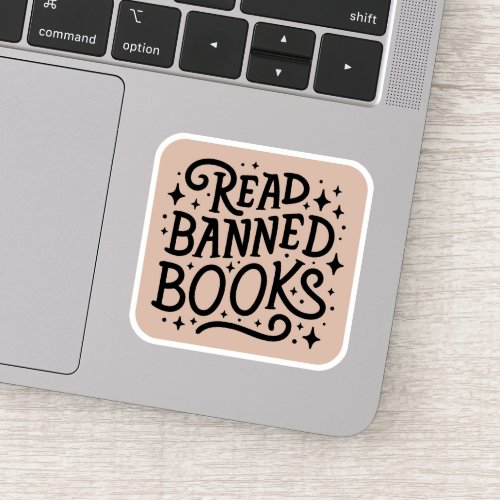 Read banned books sticker