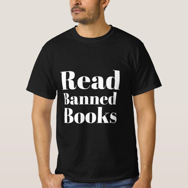 Read Banned Books T-Shirt – Support Free Expressio (Front)