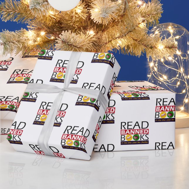 Read Banned Books This Christmas Wrapping Paper (Holidays)