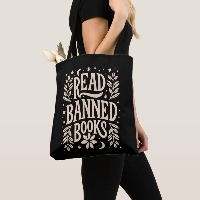 Read banned books tote bag (Close Up)