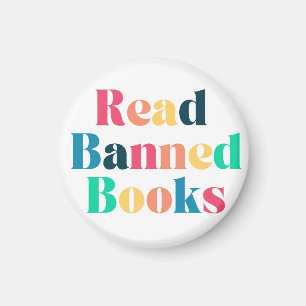 Read Banned Books Typography Magnet