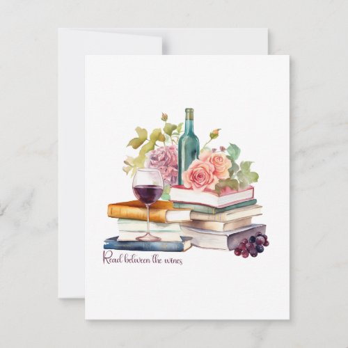 Read Between the Wines Note Card
