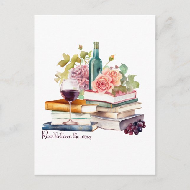 Read Between the Wines Postcard (Front)