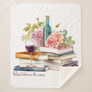 Read Between the Wines Sherpa Blanket