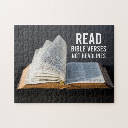 Read Bible Verses Not Headlines Jigsaw Puzzle